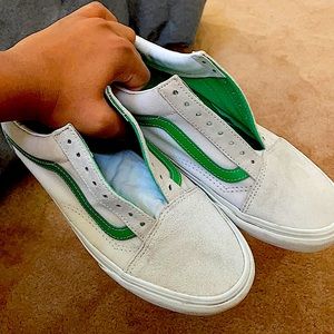 Vans green white